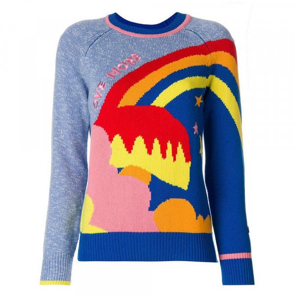 Rent Buy Mira Mikati Love More Intarsia Knitted Sweater | MY
