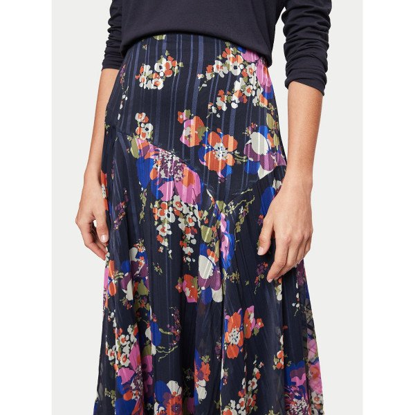 Jigsaw Wild Rose Midi Skirt