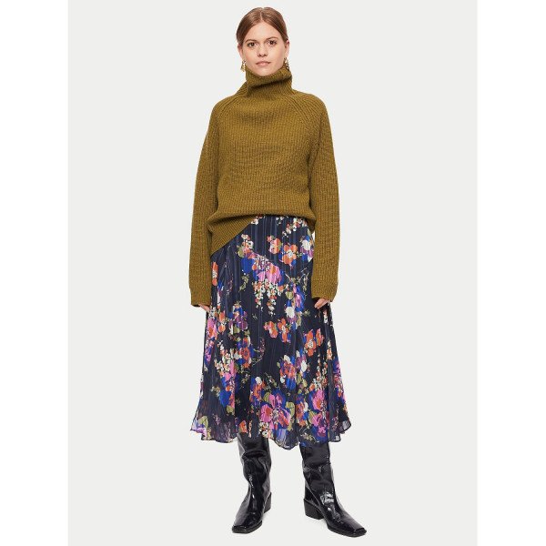 Jigsaw Wild Rose Midi Skirt