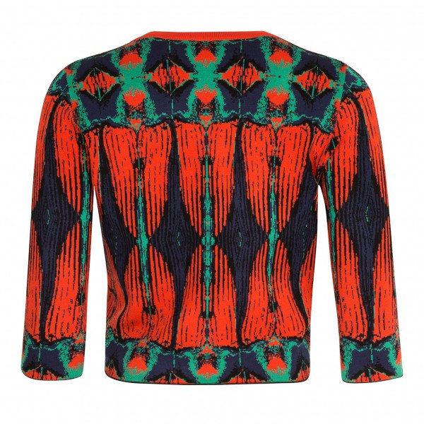 Dhela Patterned Crop Cardigan