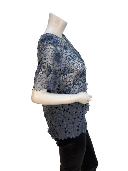 Stella McCartney Floral Lace Short Sleeve Top