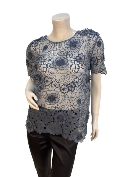 Stella McCartney Floral Lace Short Sleeve Top