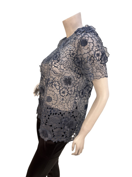 Stella McCartney Floral Lace Short Sleeve Top