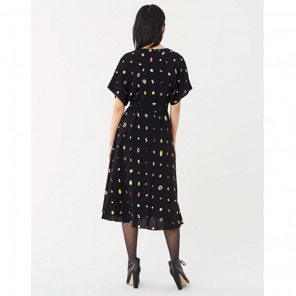 Diane von Furstenberg Kelsey Crepe Midi Wrap Dress