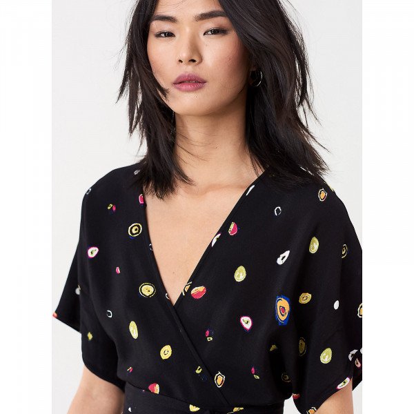 Diane von Furstenberg Kelsey Crepe Midi Wrap Dress