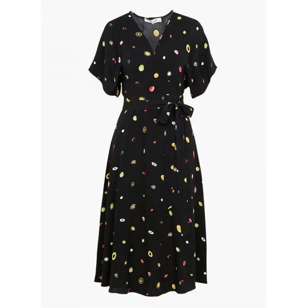 Rent Buy Diane von Furstenberg Kelsey Crepe Midi Wrap Dress MY WARDROBE HQ