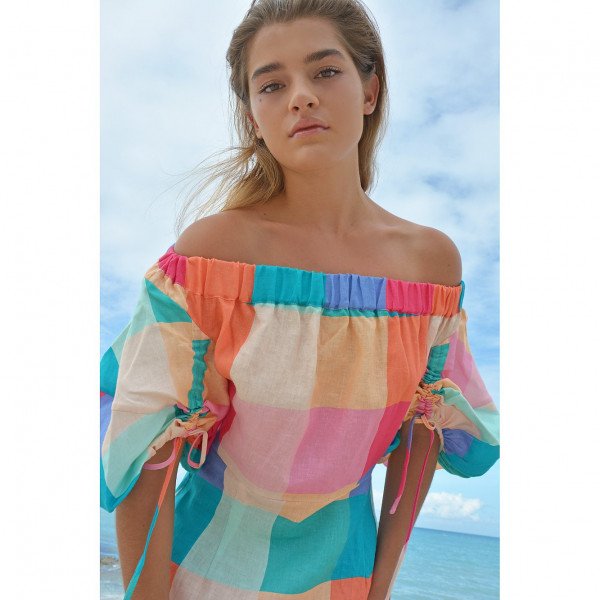 Paper London Orchid Off-The-Shoulder Dress