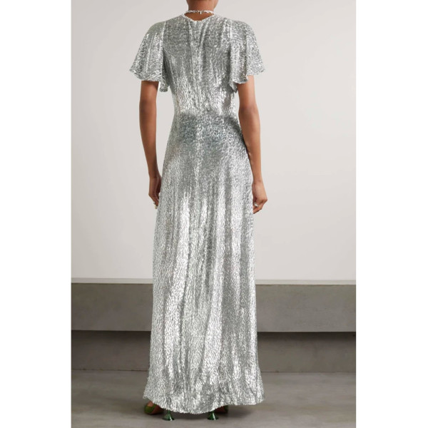 The Vampire's Wife Devore Metallic Gown