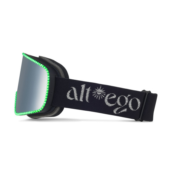 alt*ego DISCO GOGGLE - SILVER NEON GREEN