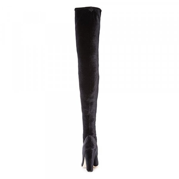 Sergio Rossi Virginia Velvet Over The Knee Boots