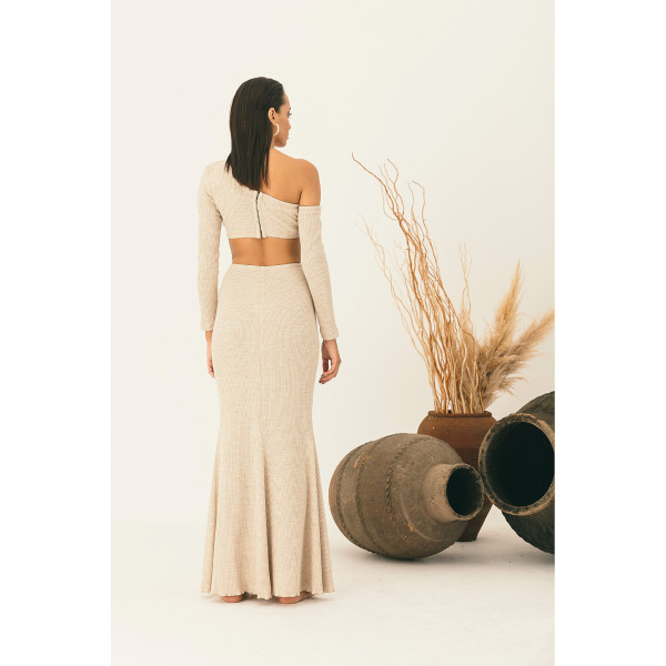 NALÈ Off-Shoulder Cutout Long Dress