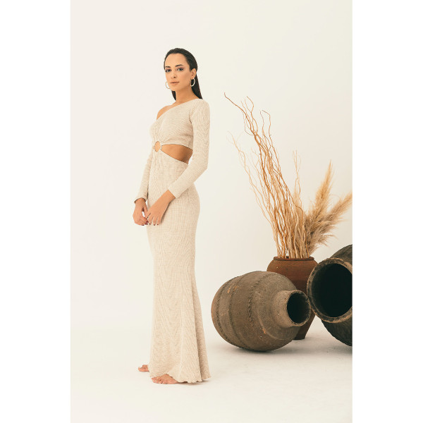 NALÈ Off-Shoulder Cutout Long Dress