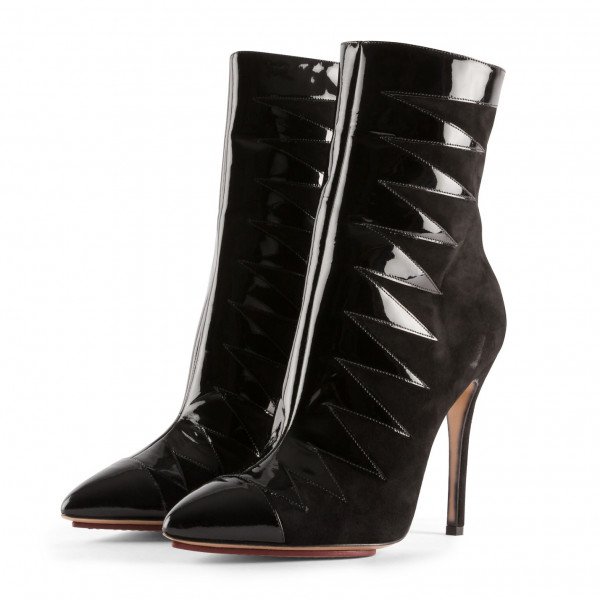 Charlotte Olympia Patent-Detail Ankle Boots