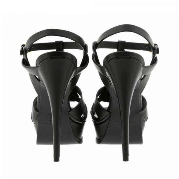 Saint Laurent Tribute 130 Platform Leather Sandals