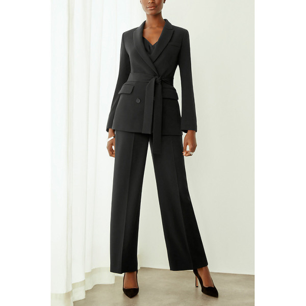 The Fold Clever Crepe Wide-Leg Trousers