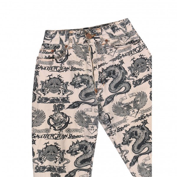 Jean Paul Gaultier Vintage Printed Jeans