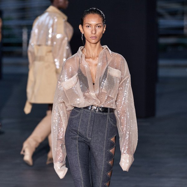 Sheer sparkly shirt hot sale