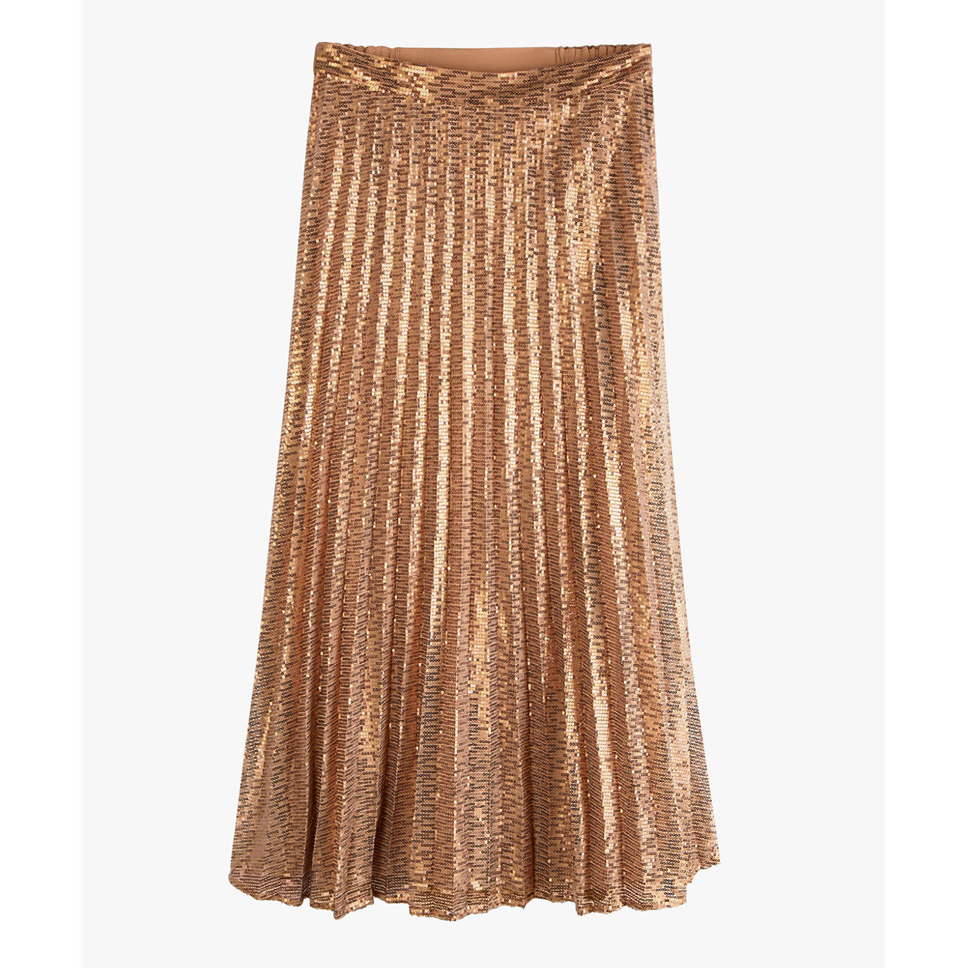 Hush Clio Metallic Pleated Sequin Skirt