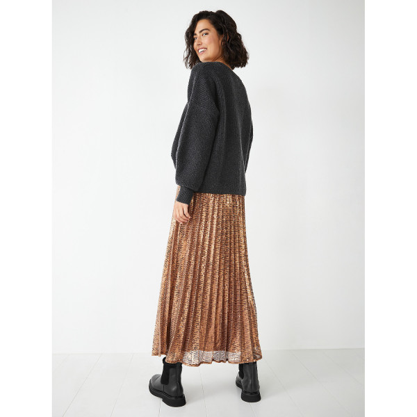Hush metallic pleated skirt shop