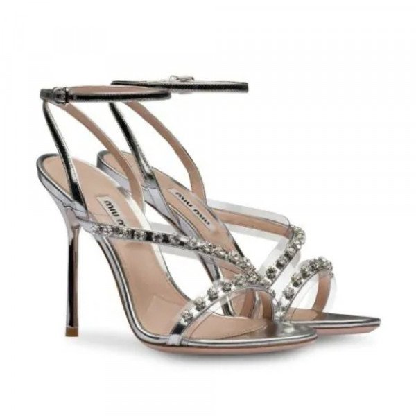 Miu miu best sale crystal sandals