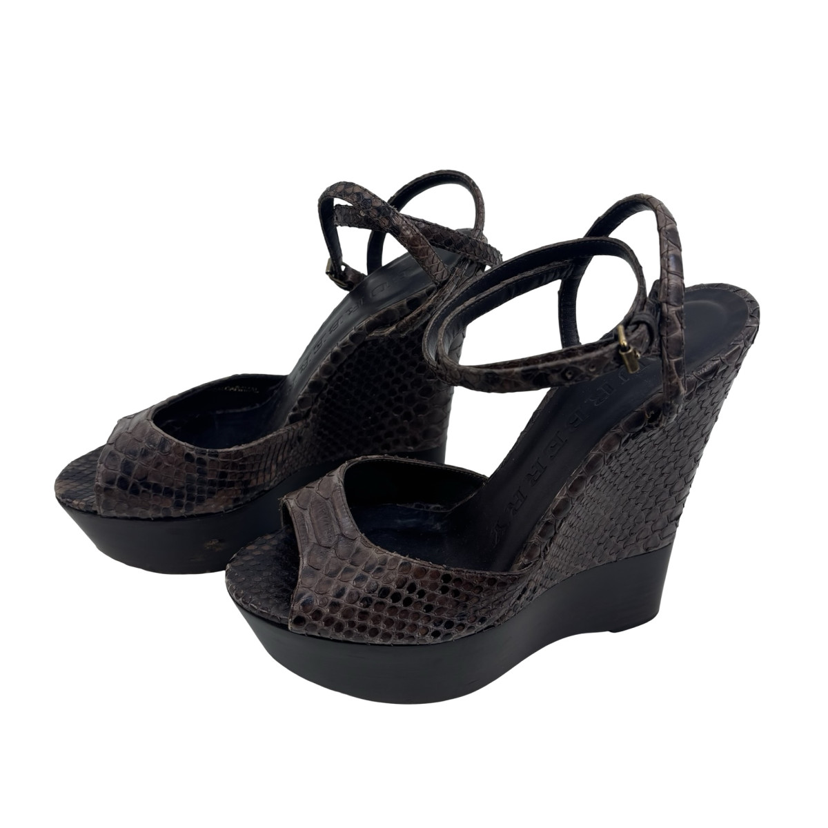 Burberry Python Wedges