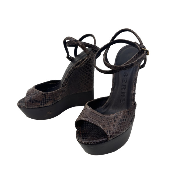 Burberry Python Wedges