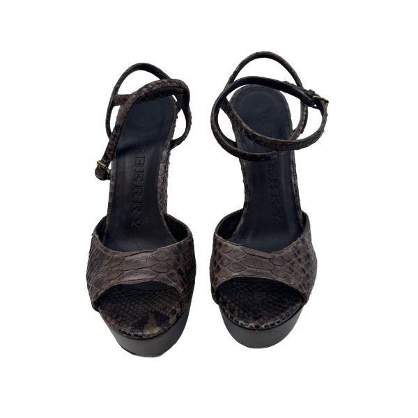 Burberry Python Wedges