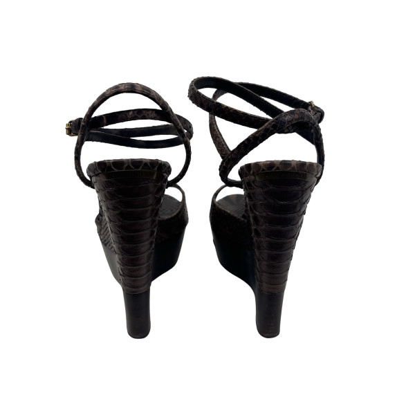 Burberry Python Wedges