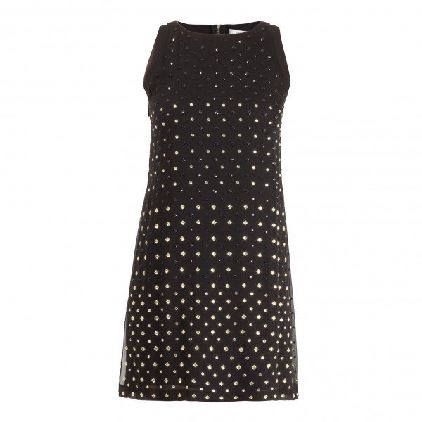 Diane von Furstenberg Embellished Silk Shift Dress