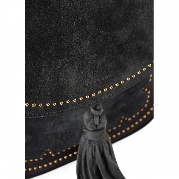 Chloé Suede Hudson Bag With Gold Studs