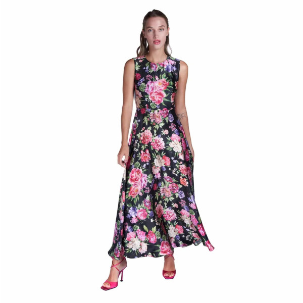 Sofia Tsereteli Floral Print Evening Dress