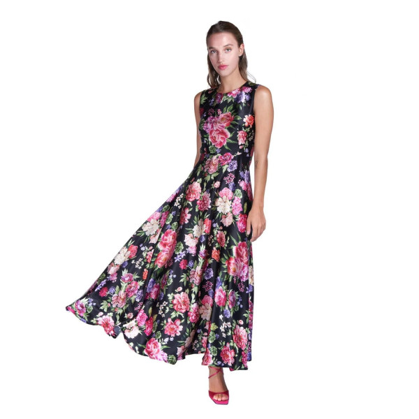 Sofia Tsereteli Floral Print Evening Dress