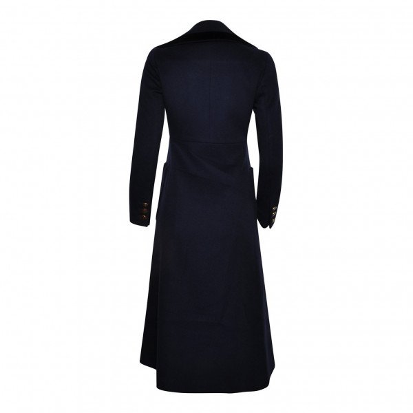 Gucci Satin-Trimmed Long Wool Coat