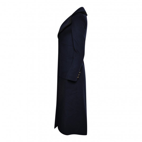 Gucci Satin-Trimmed Long Wool Coat