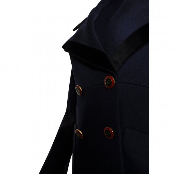 Gucci Satin-Trimmed Long Wool Coat