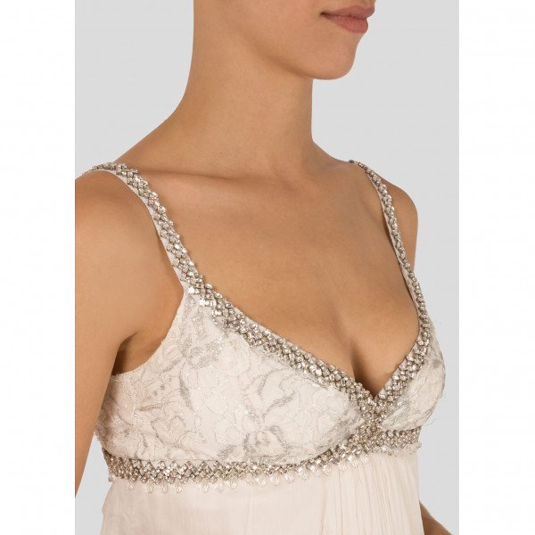 Collette Dinnigan Embellished Empire-Line Gown