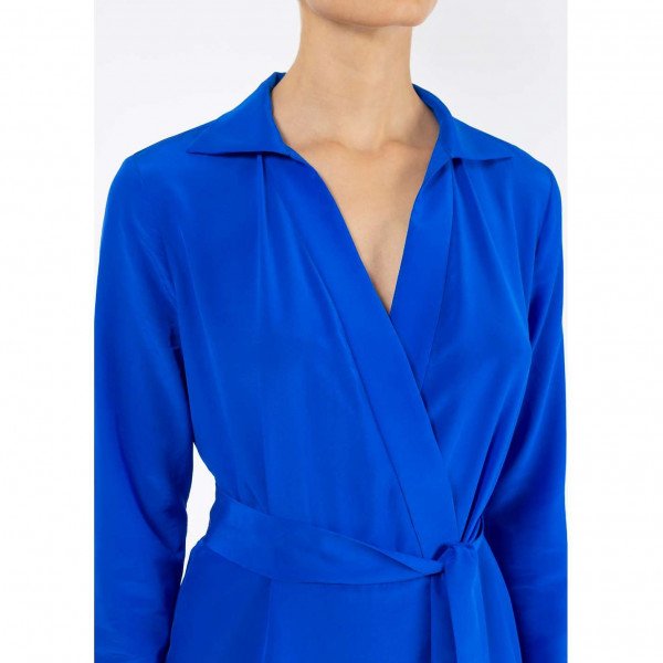 Dhela Silk Wrap Dress