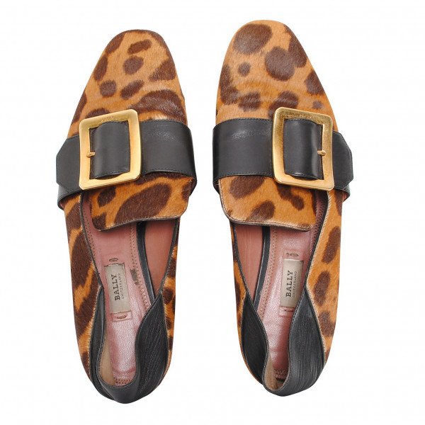 Bally Leopard Print Flats