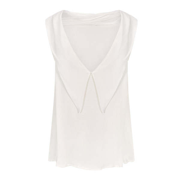 FEMPONIQ Roll Collar Top with Cutaway Neck