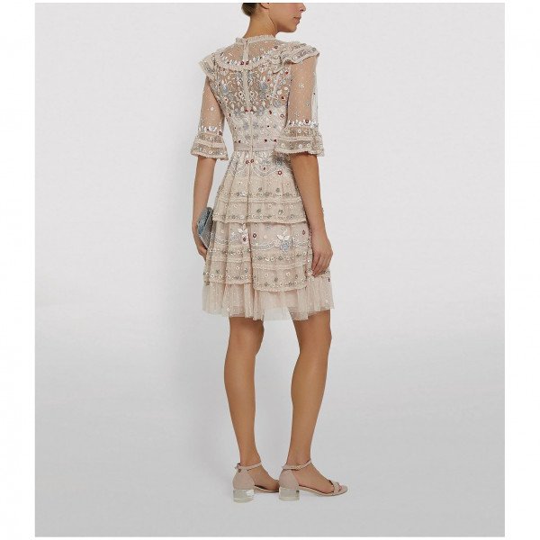 Needle & Thread Eden Beaded Lace Mini Dress