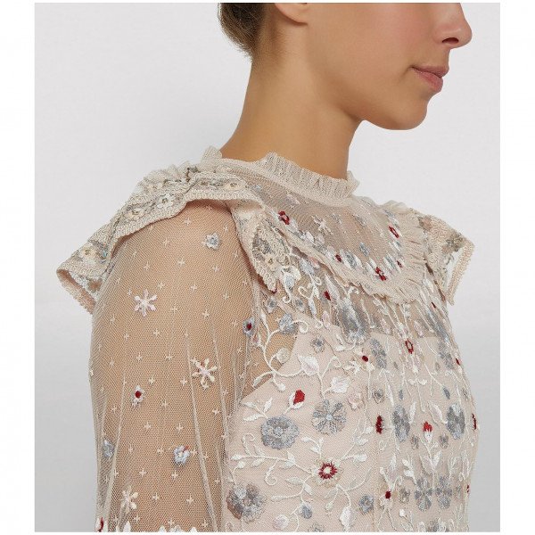 Needle & Thread Eden Beaded Lace Mini Dress