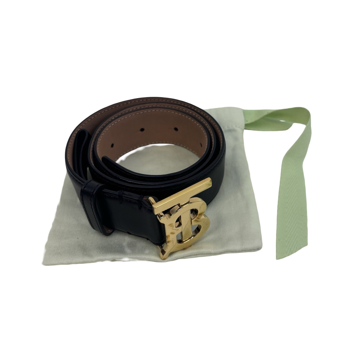 Burberry TB Monogram Leather Belt