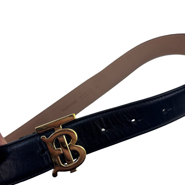 Burberry TB Monogram Leather Belt
