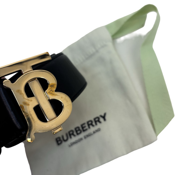 Burberry TB Monogram Leather Belt