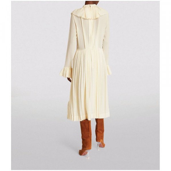 Victoria Beckham Pleated Pussybow Dress