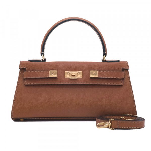 Lalage Beaumont Maya East West Palmellato Leather Handbag - Tan