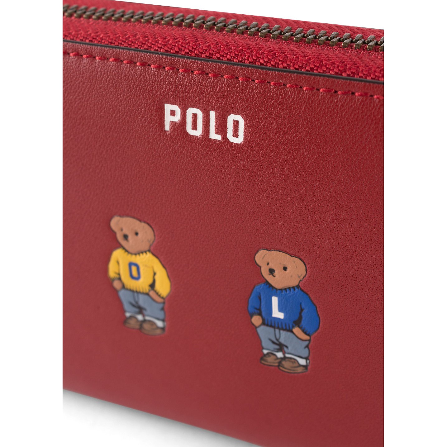 Rent or Buy Polo Ralph Lauren Bear Leather Zip Wallet from 