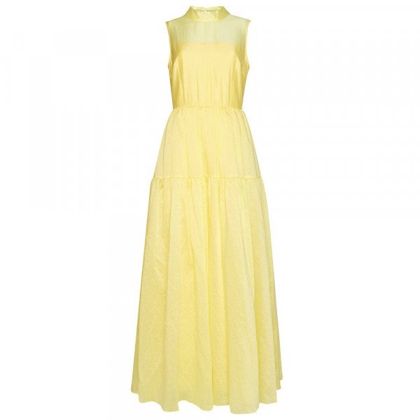 True Decadence Full Skirt High Neck Maxi Dress