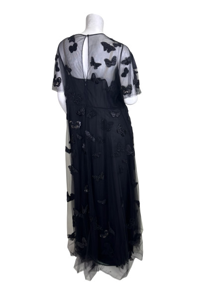 Valentino DC Comics Papillon Noir Embroidered Tulle Gown