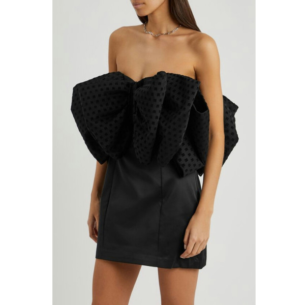 ROTATE Birger Christensen Natalie Oversized-bow Minidress